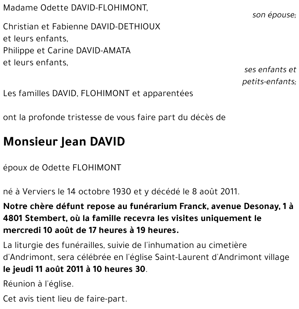 Jean DAVID