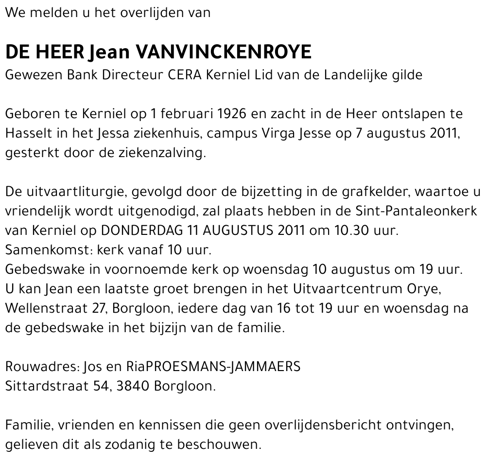 Jean Vanvinckenroye
