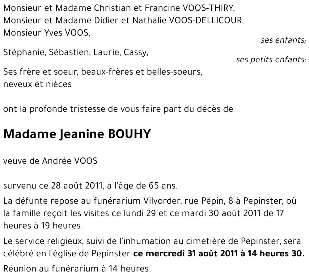 Jeanine BOUHY