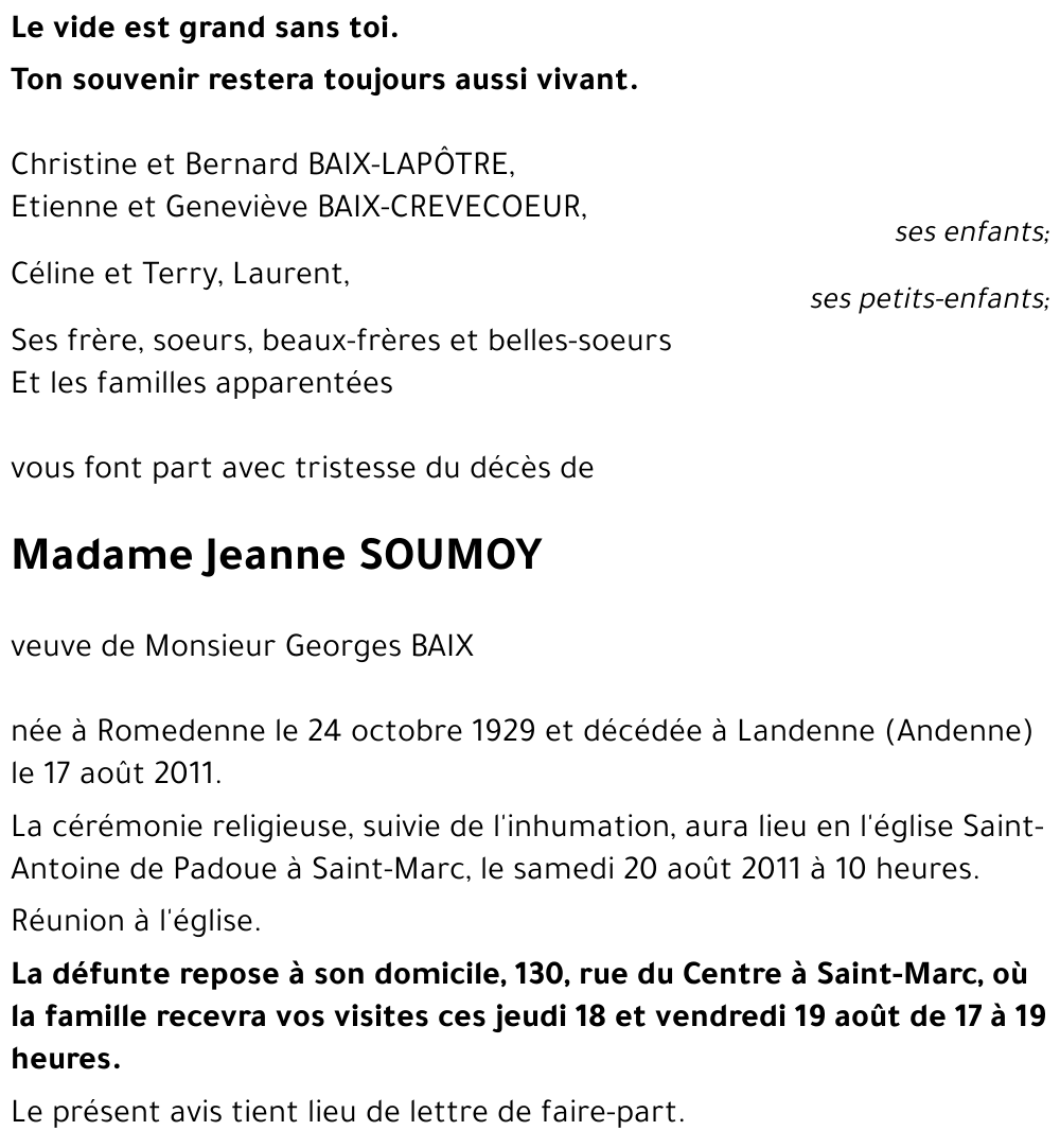 Jeanne SOUMOY