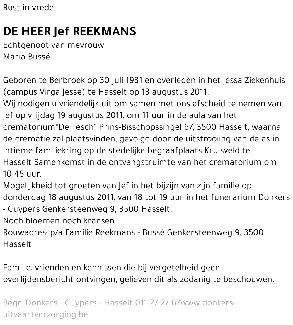 Jef Reekmans