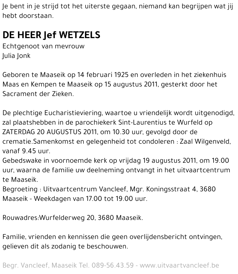 Jef Wetzels