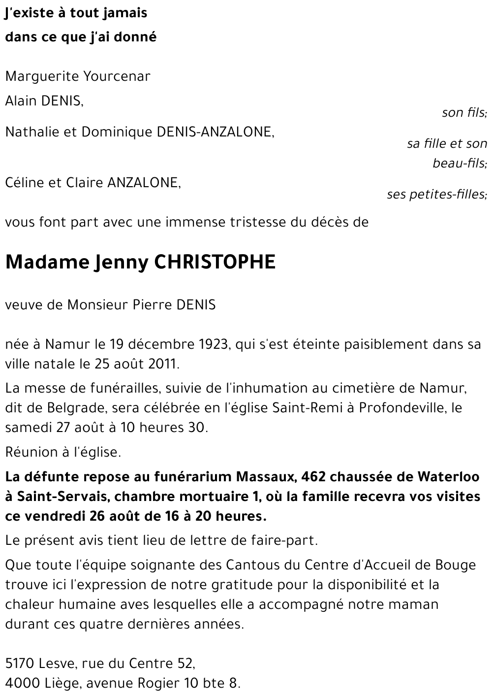 Jenny CHRISTOPHE