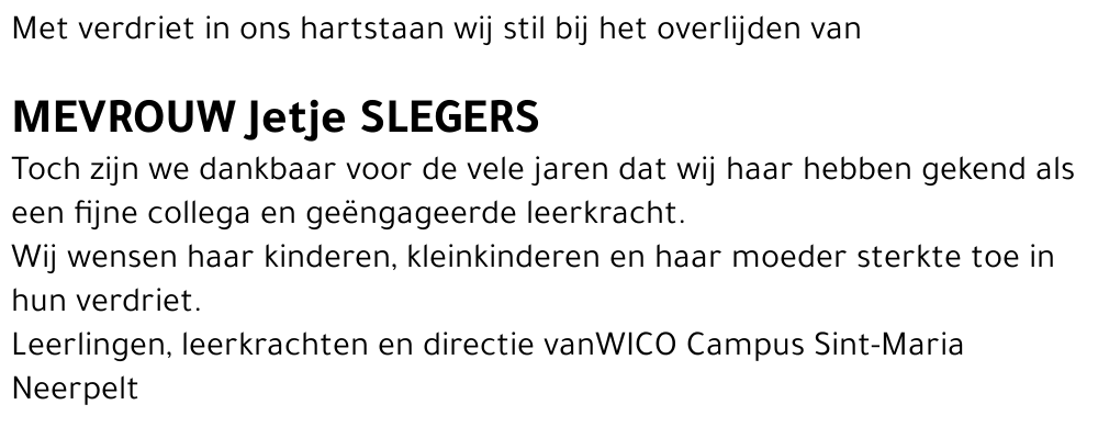 Jetje Slegers