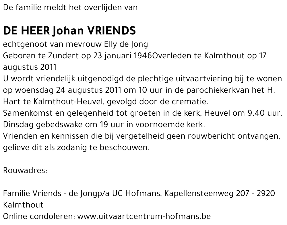 Johan Vriends