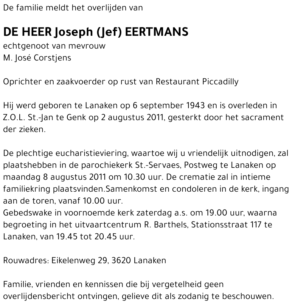 Joseph Eertmans