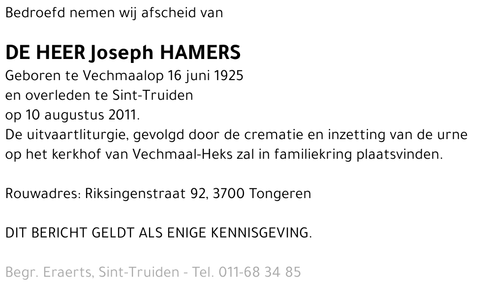 Joseph Hamers