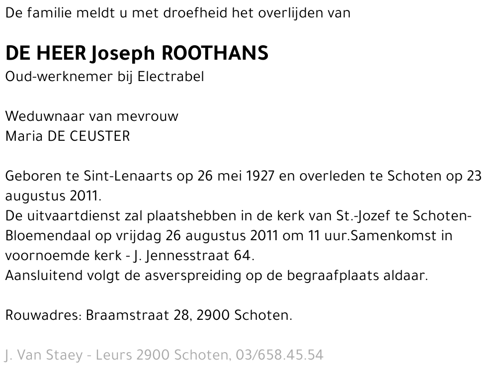 Joseph Roothans