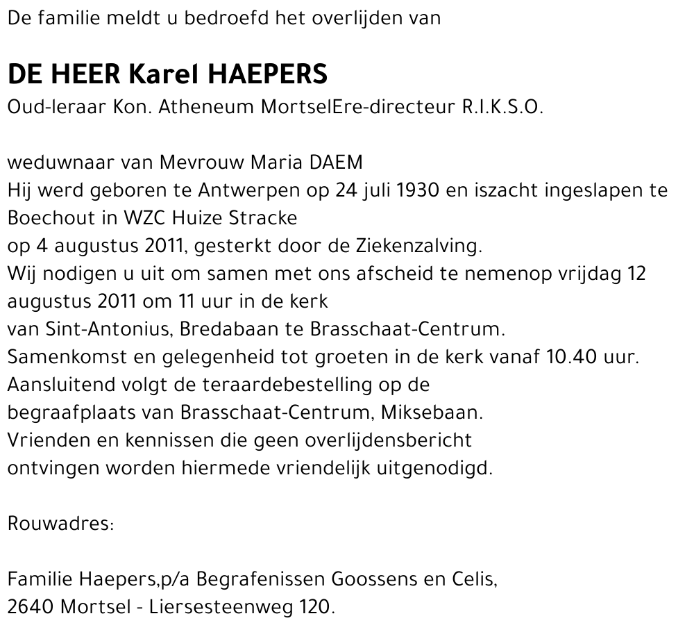Karel Haepers