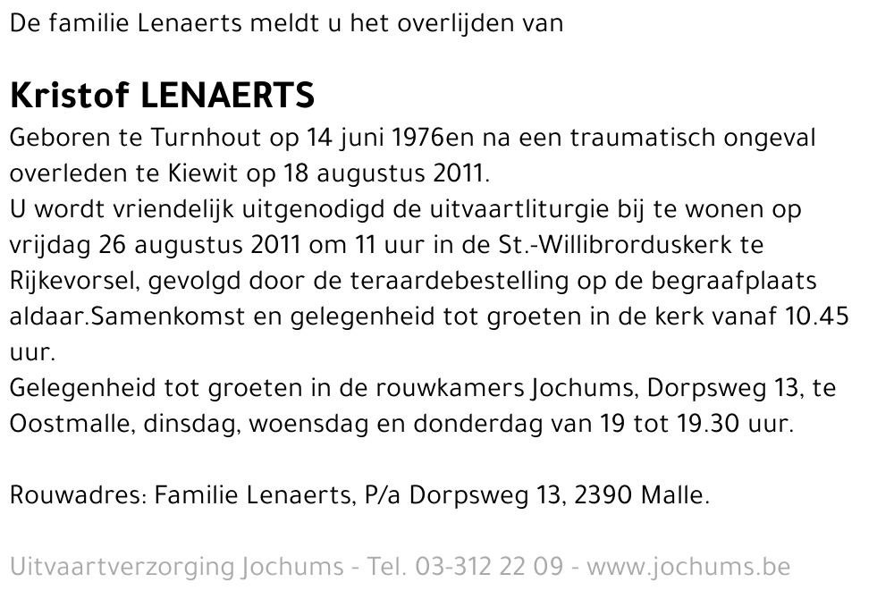Kristof Lenaerts