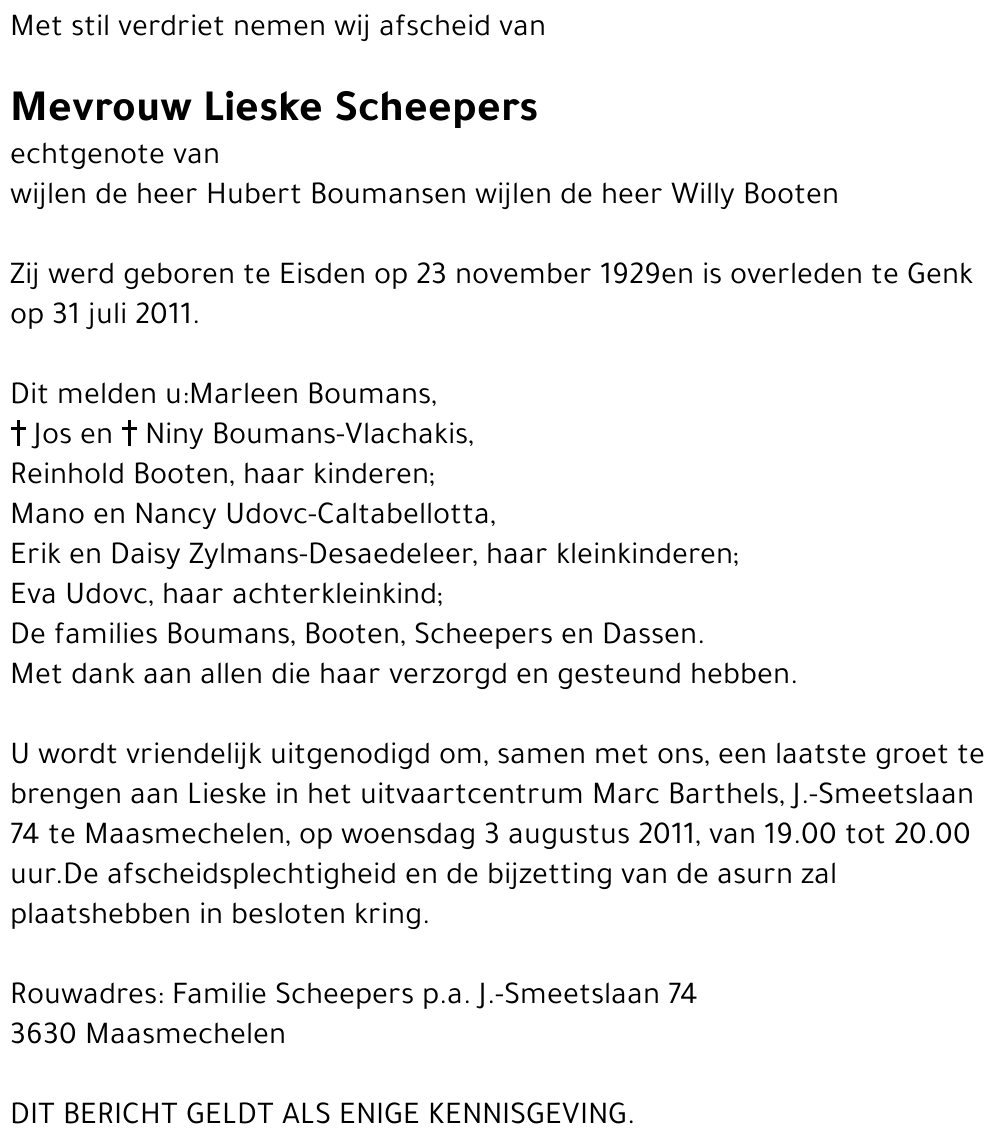 Lieske Scheepers