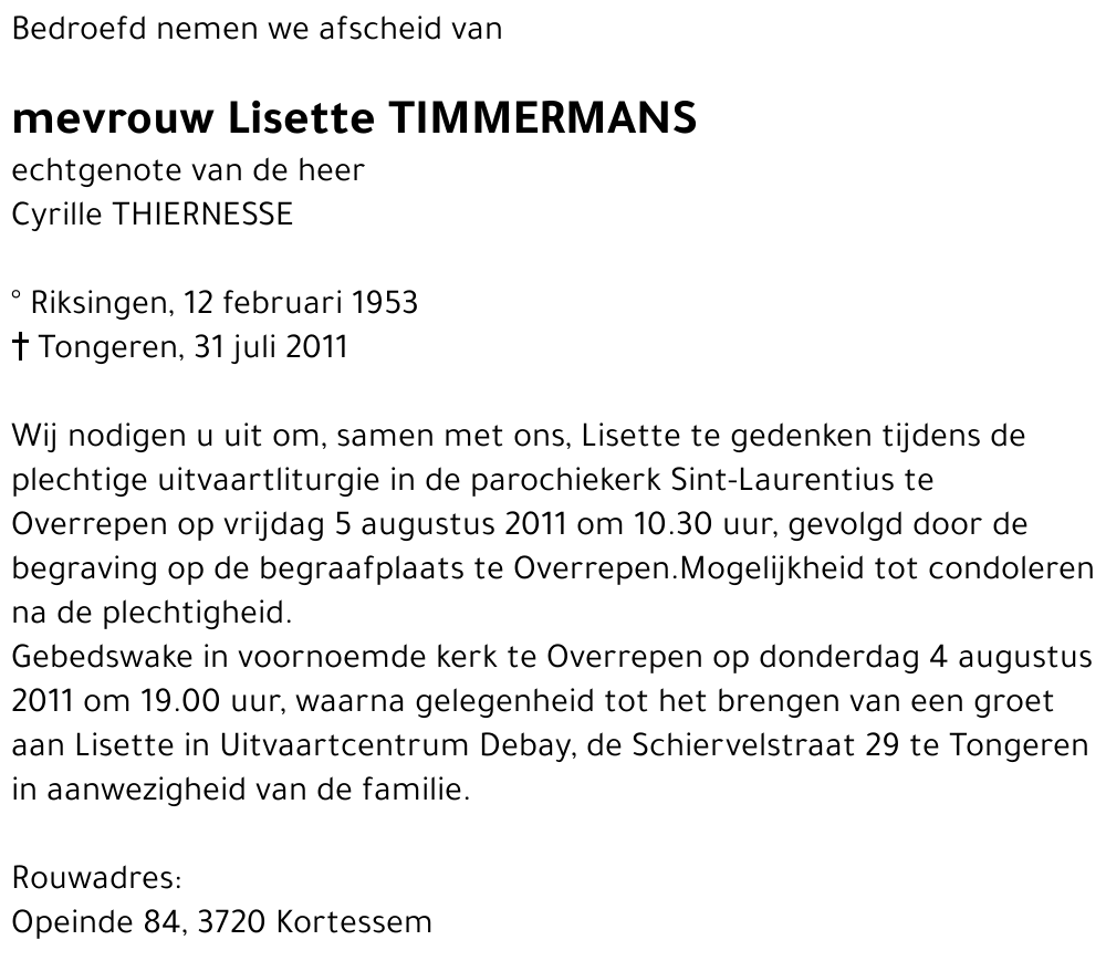 Lisette TIMMERMANS