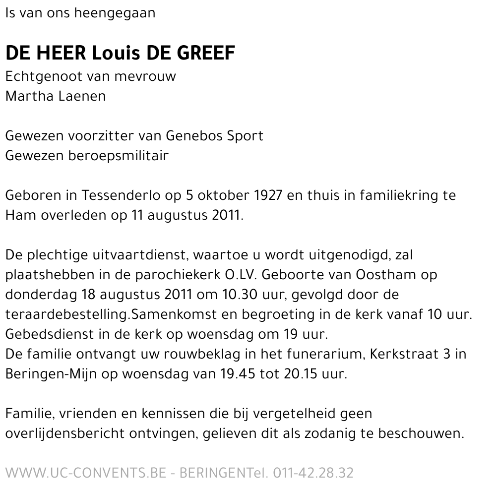 Louis De Greef
