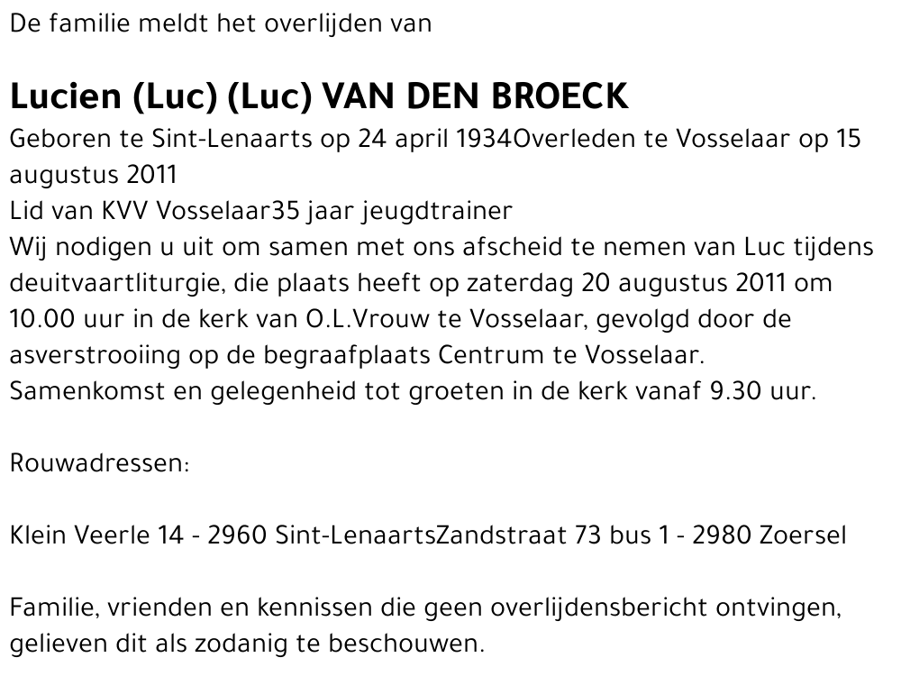 Lucien Van den Broeck