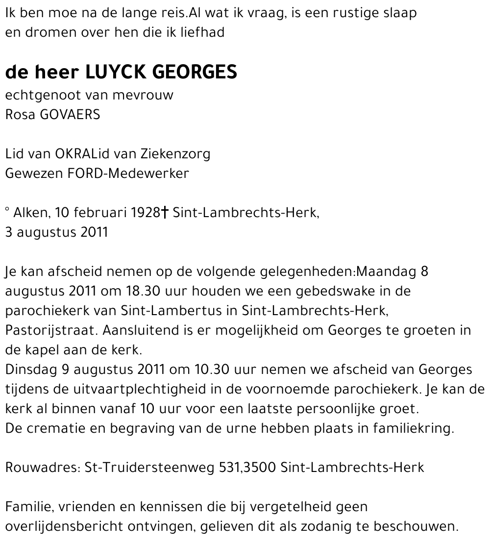 LUYCK Georges