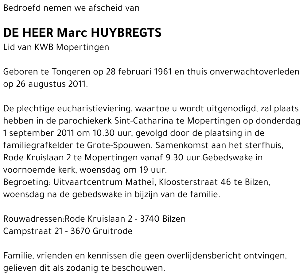 Marc HUYBREGTS