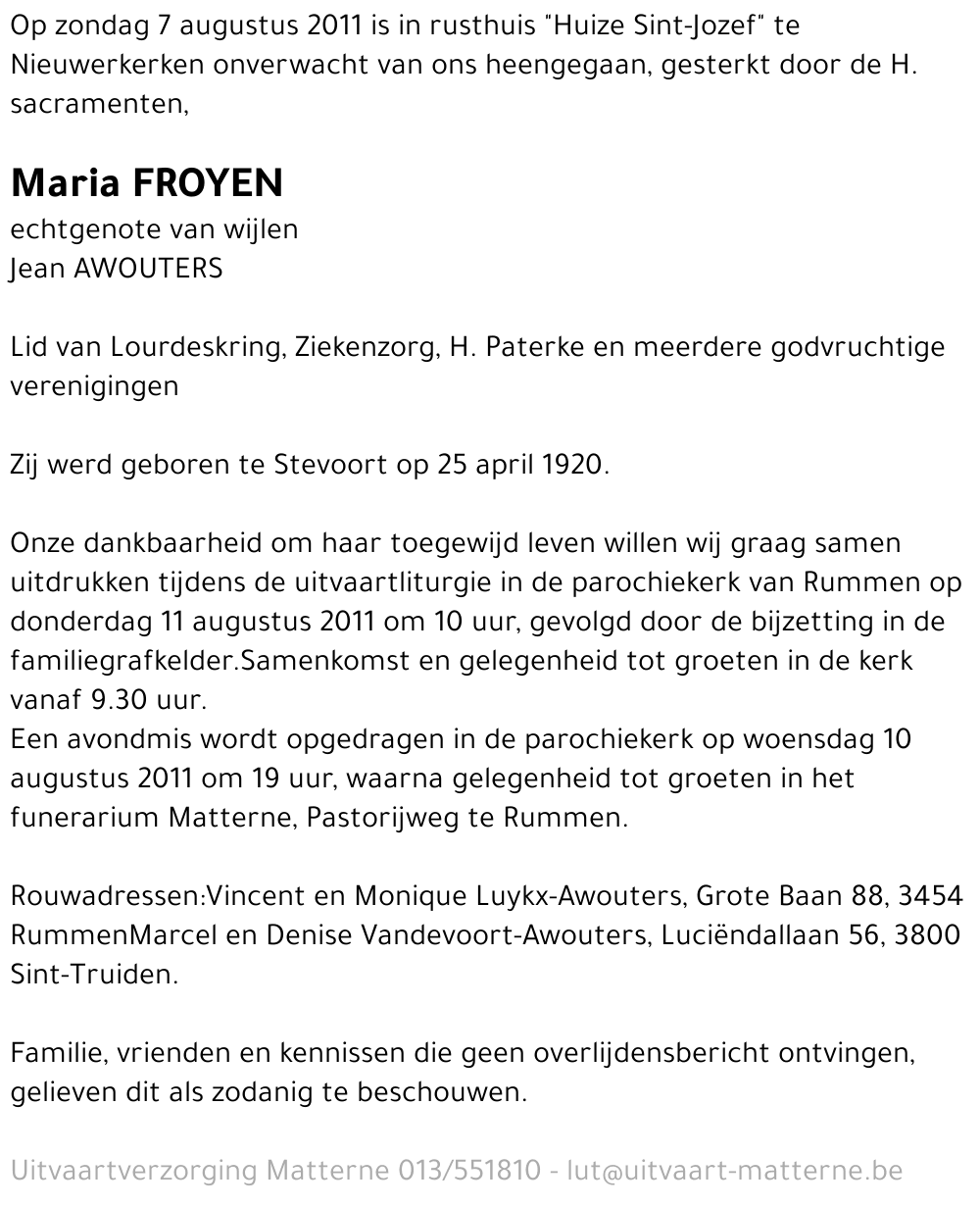 Maria Froyen