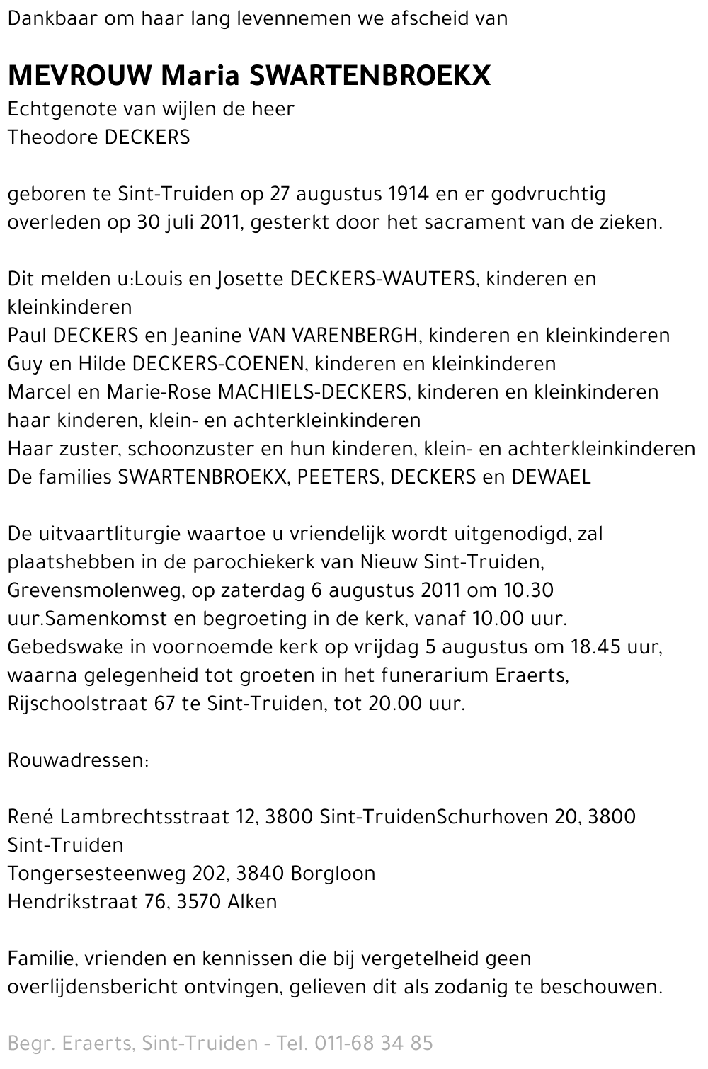 Maria Swartenbroekx
