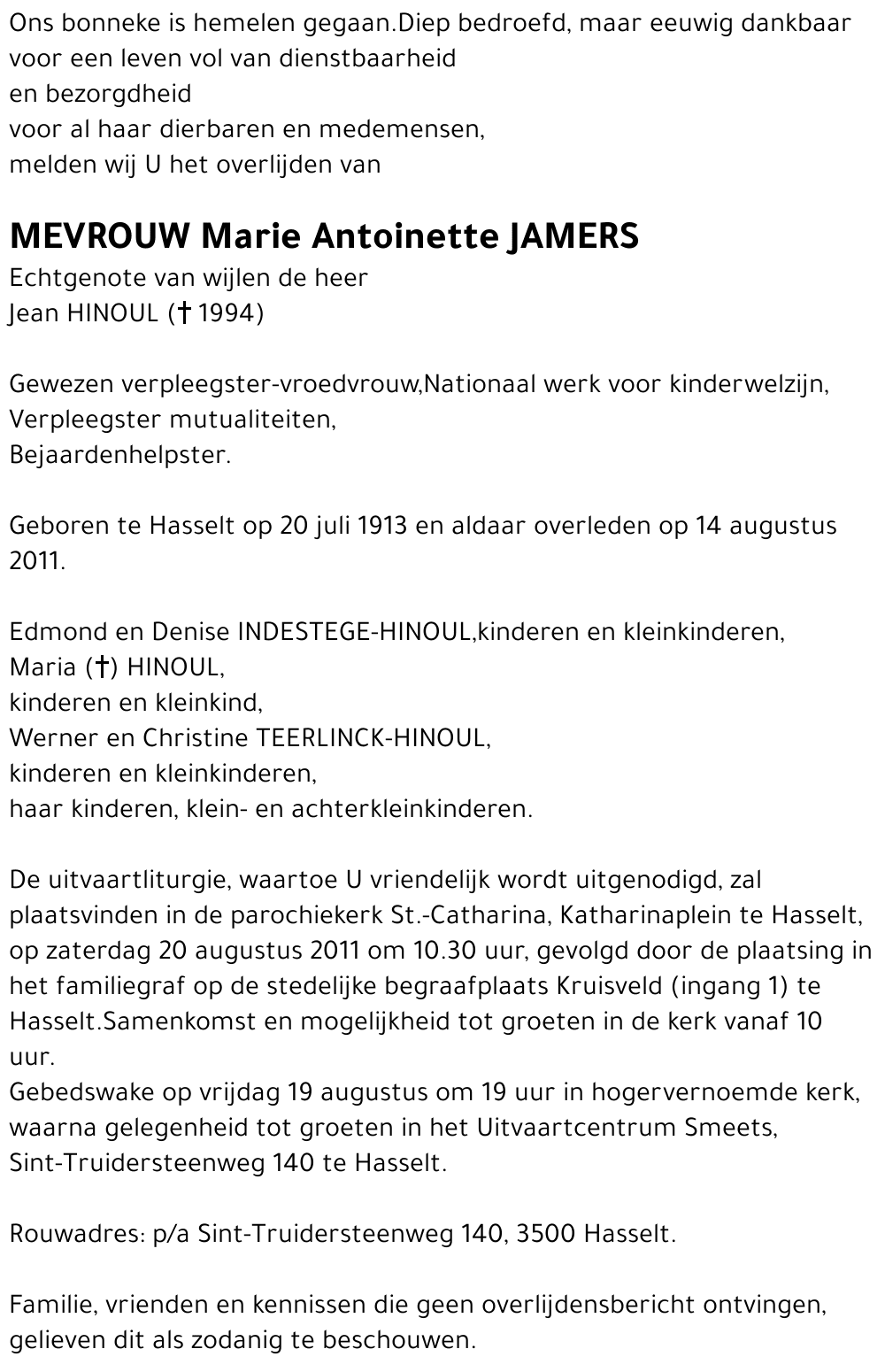 Marie Antoinette Jamers