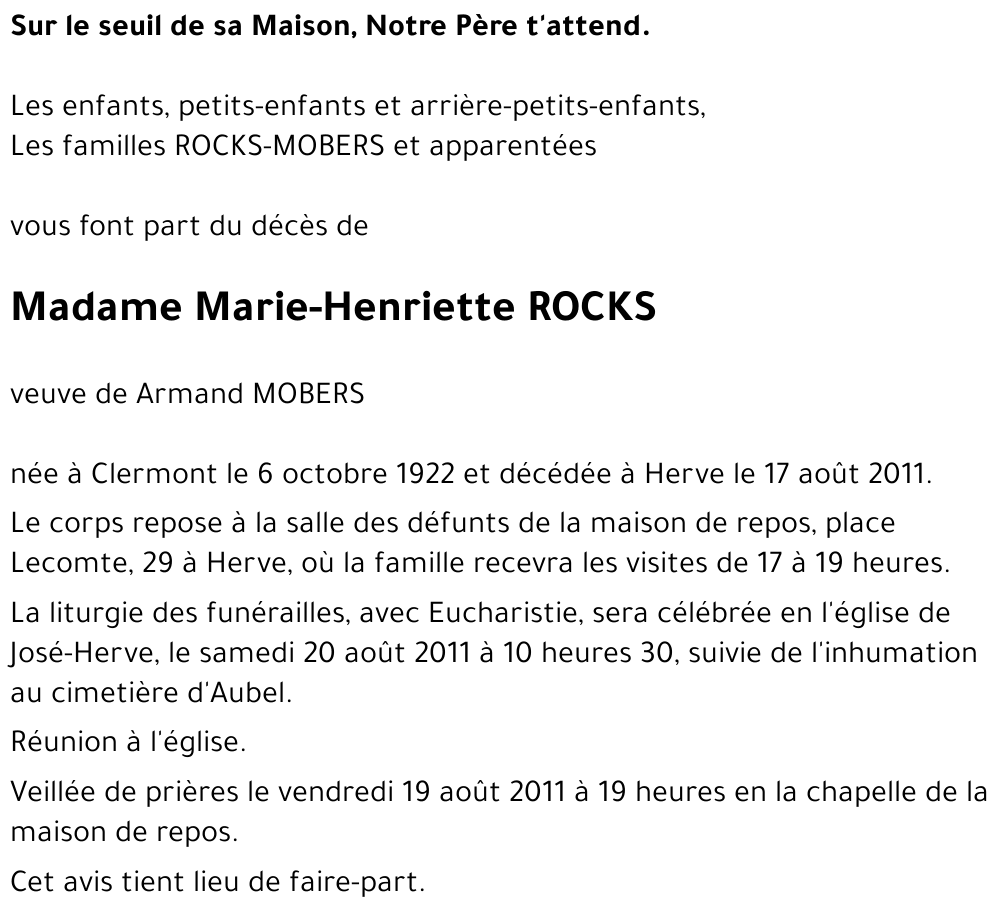 Marie-Henriette ROCKS