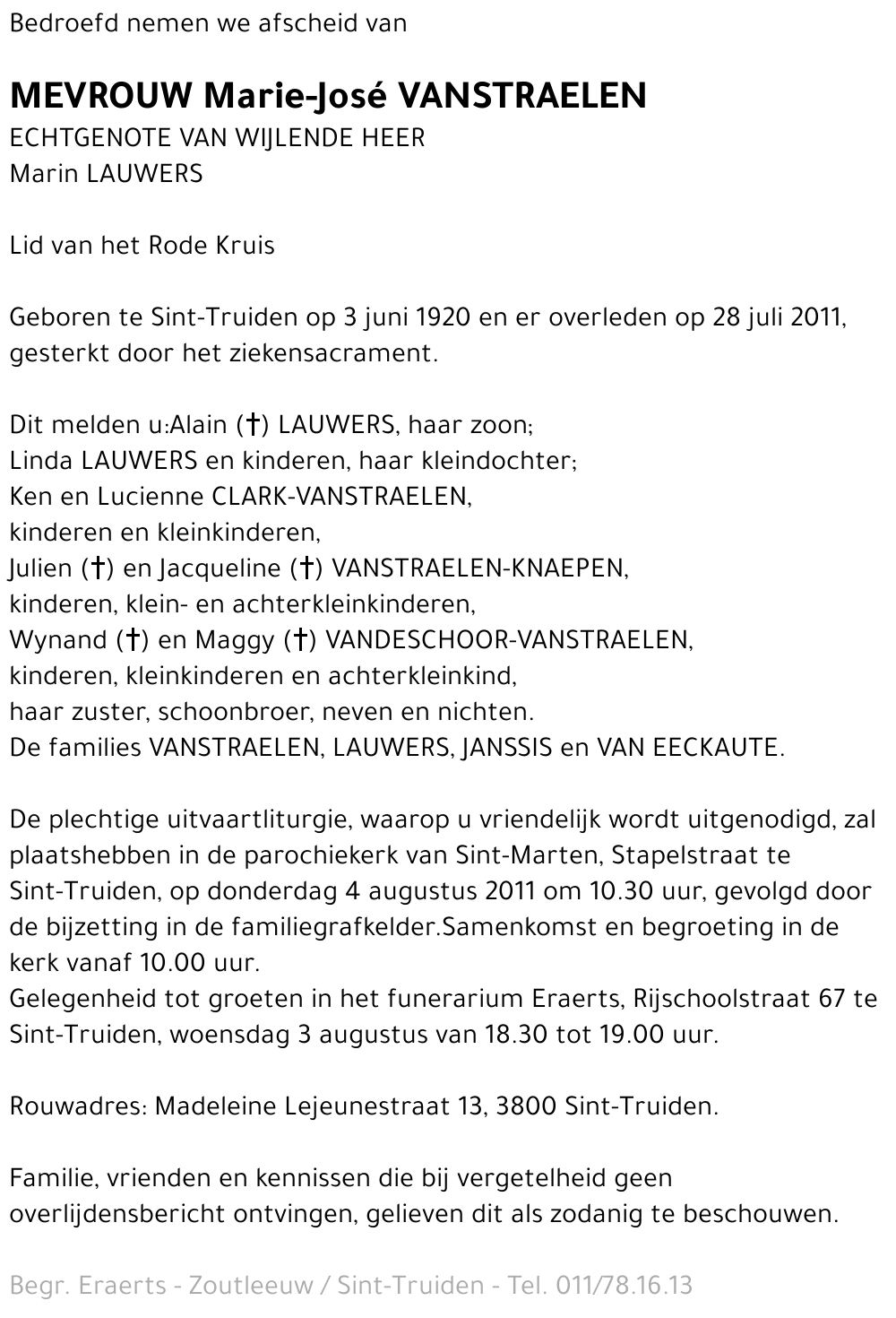 Marie-José Vanstraelen