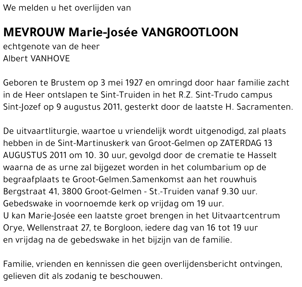 Marie-Josée Vangrootloon