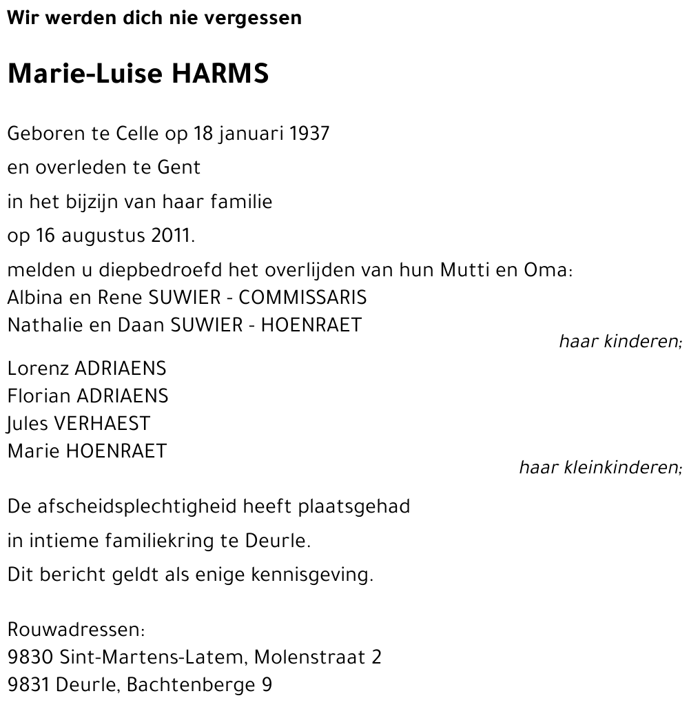 Marie-Luise HARMS