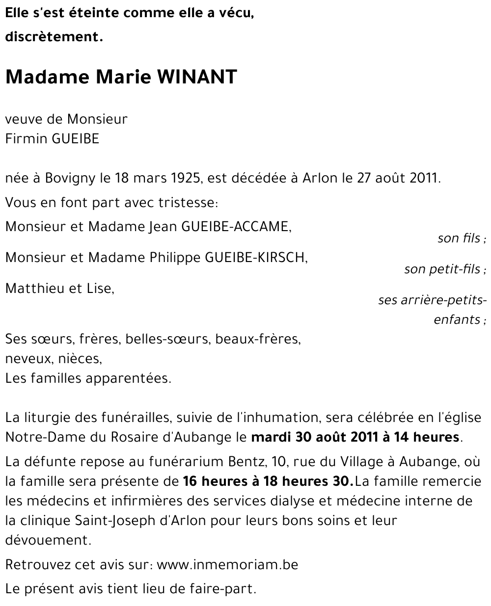 Marie WINANT