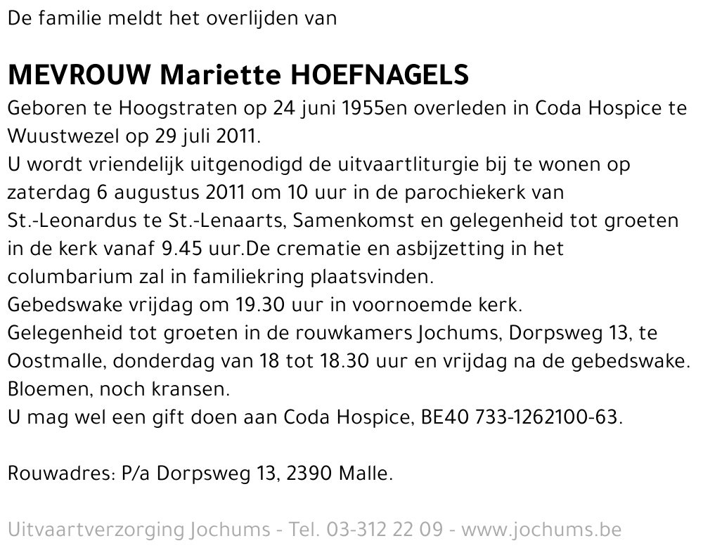 Mariette Hoefnagels