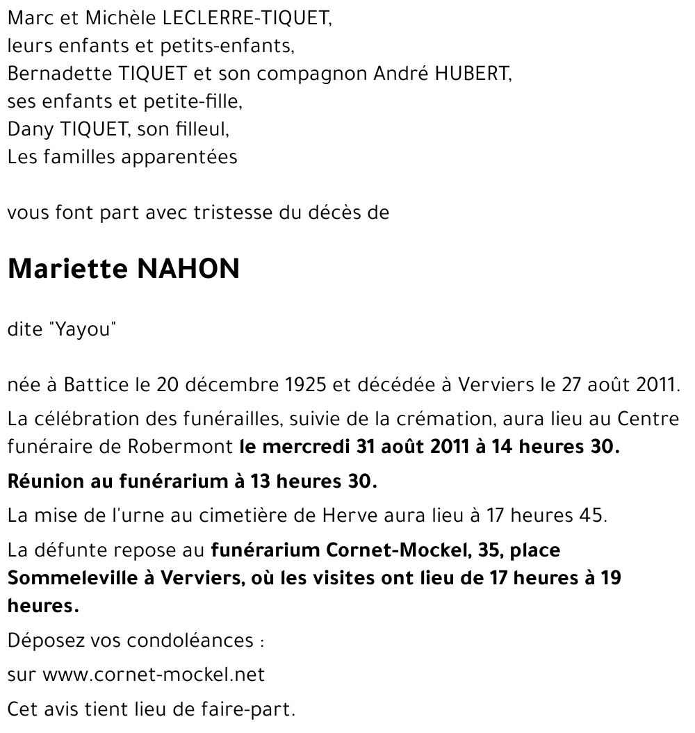 Mariette NAHON