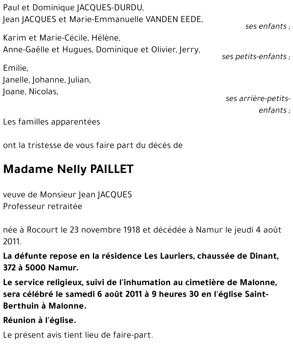 Nelly PAILLET