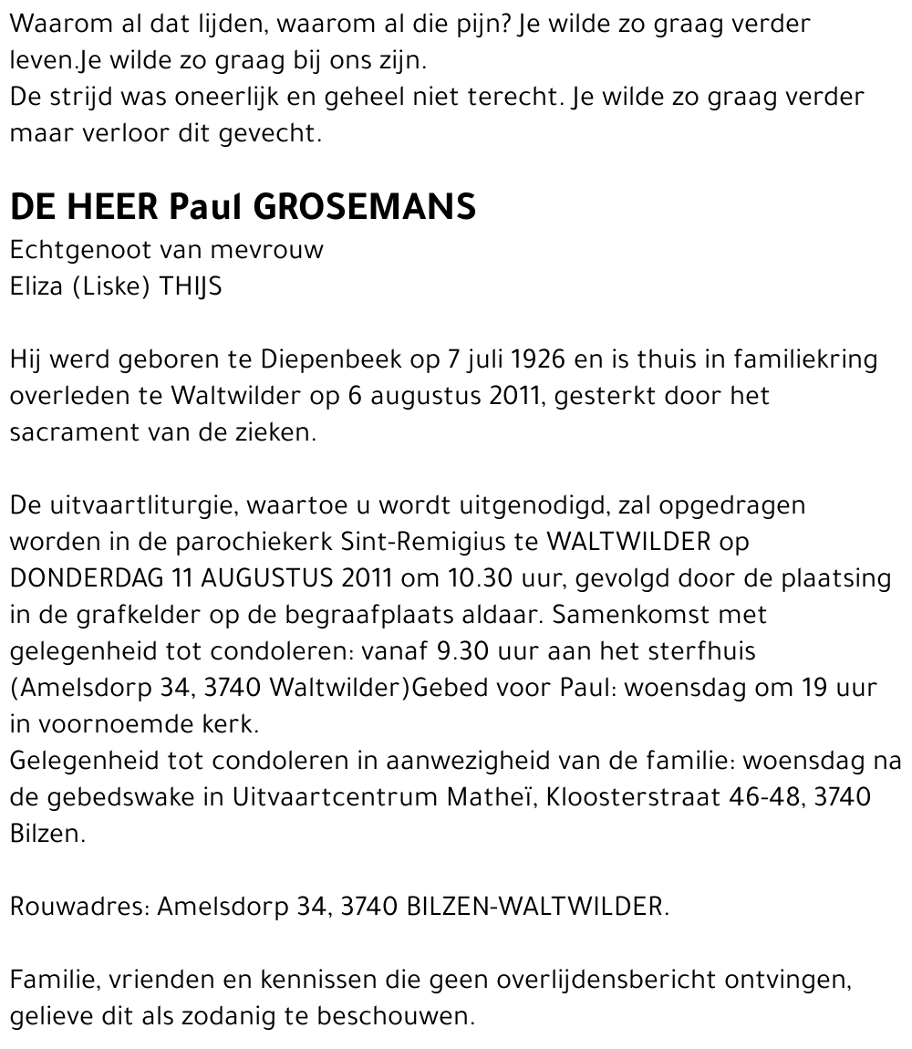 Paul GROSEMANS