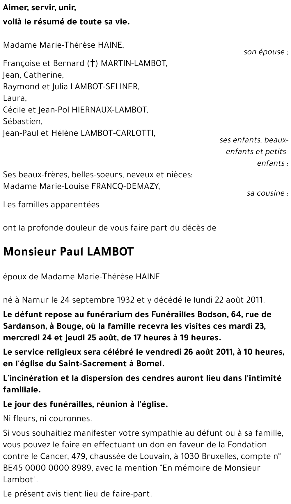 Paul LAMBOT