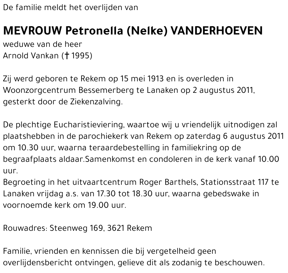 Petronella Vanderhoeven