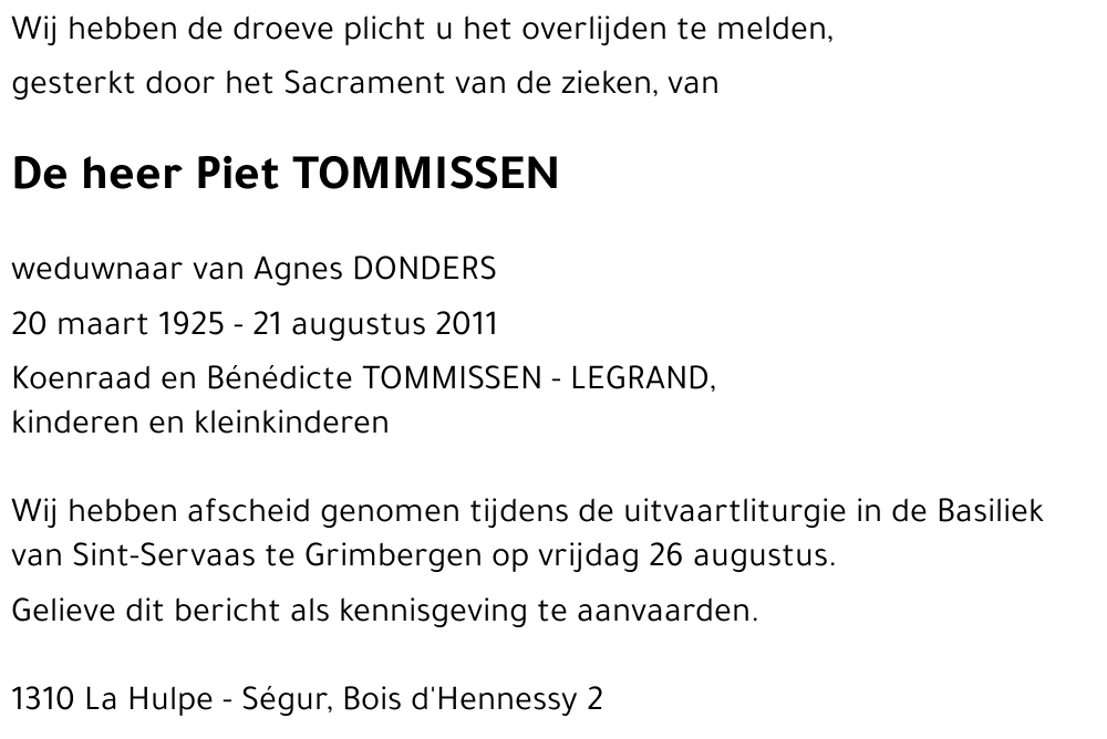 Piet TOMMISSEN