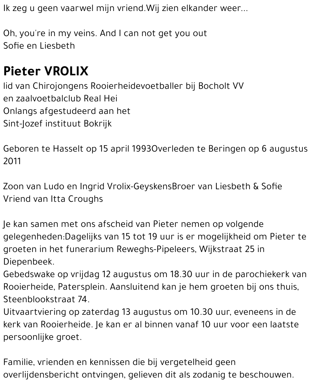 Pieter VROLIX