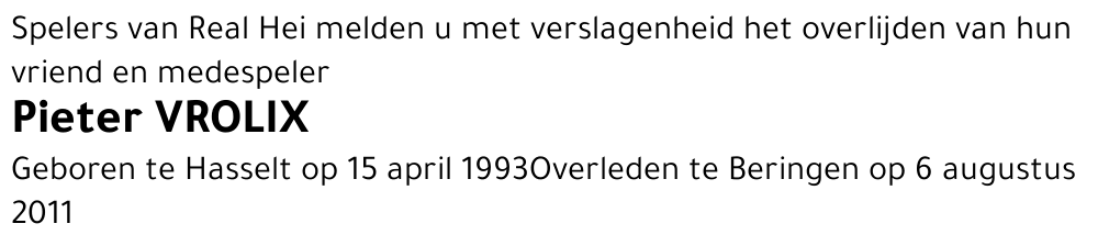 Pieter VROLIX