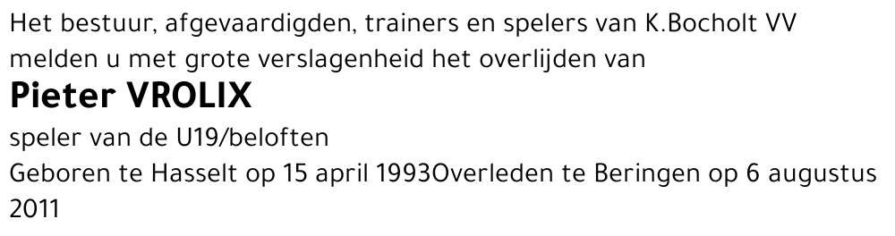 Pieter VROLIX