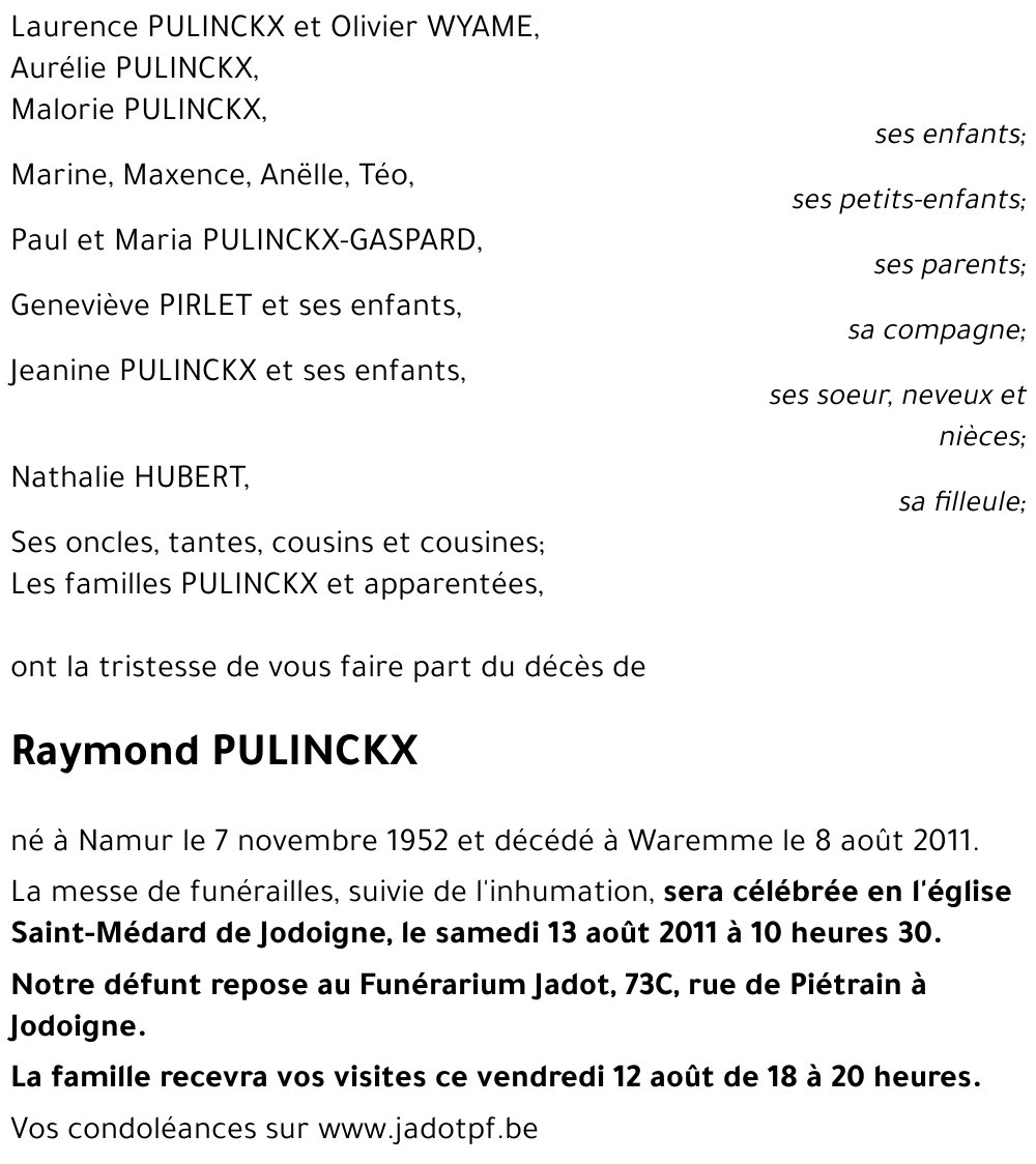 Raymond PULINCKX