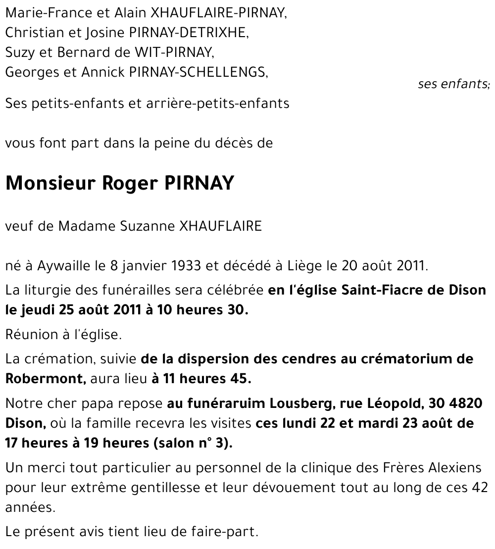 Roger PIRNAY