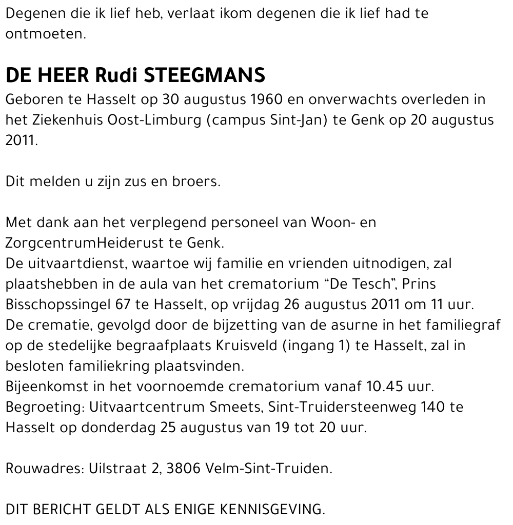 Rudi STEEGMANS
