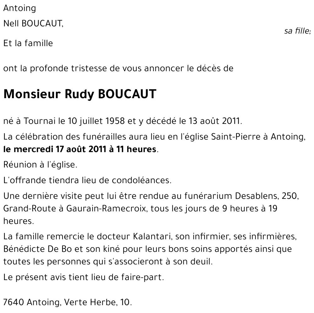 Rudy BOUCAUT