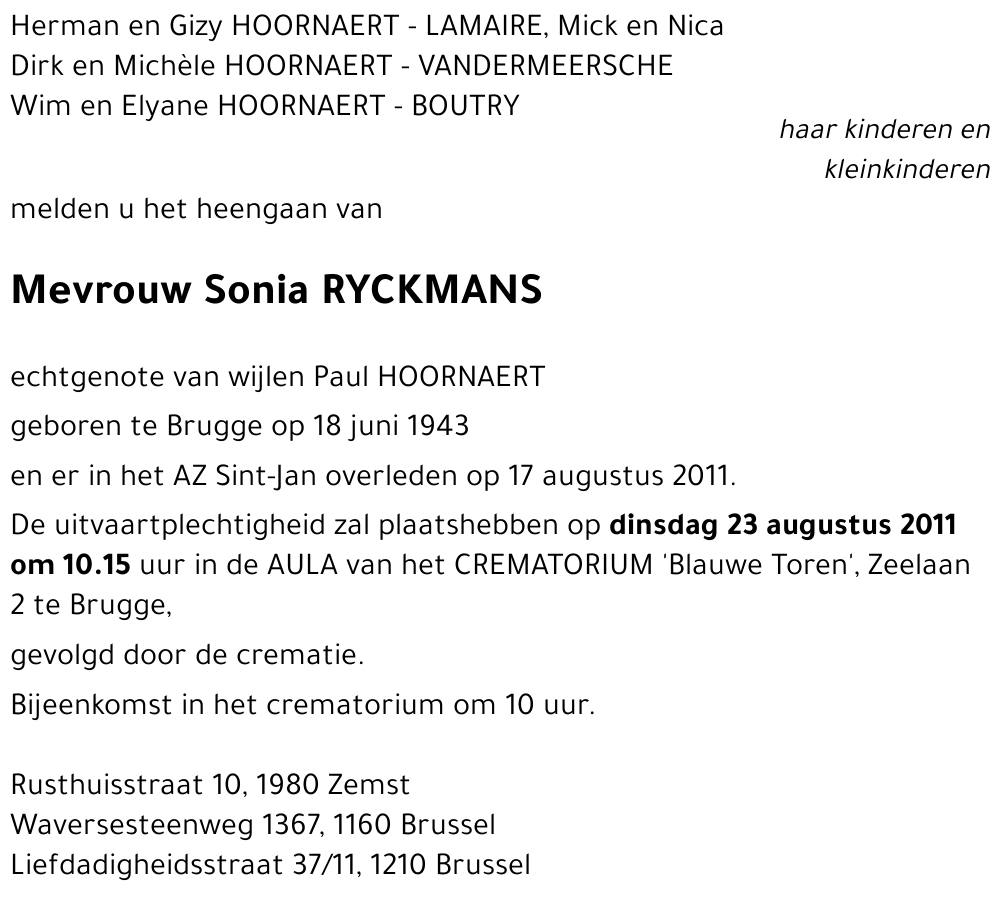 Sonia Ryckmans