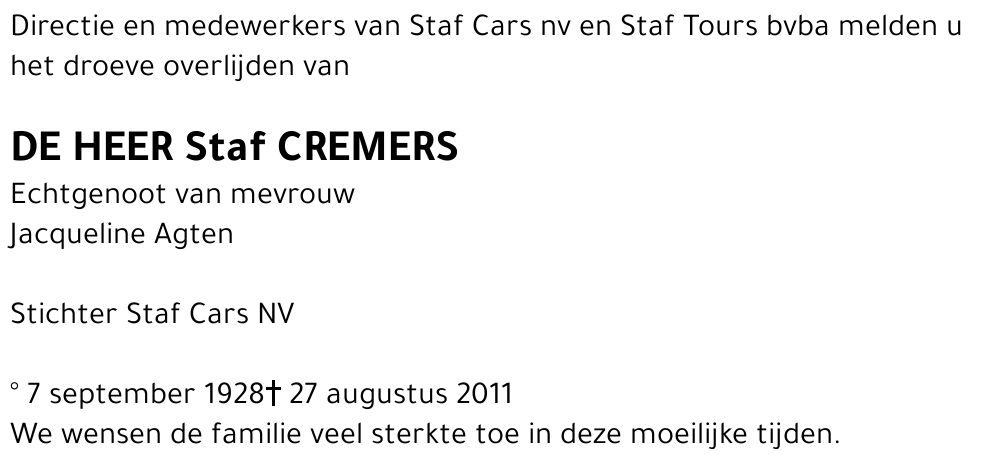 Staf Cremers
