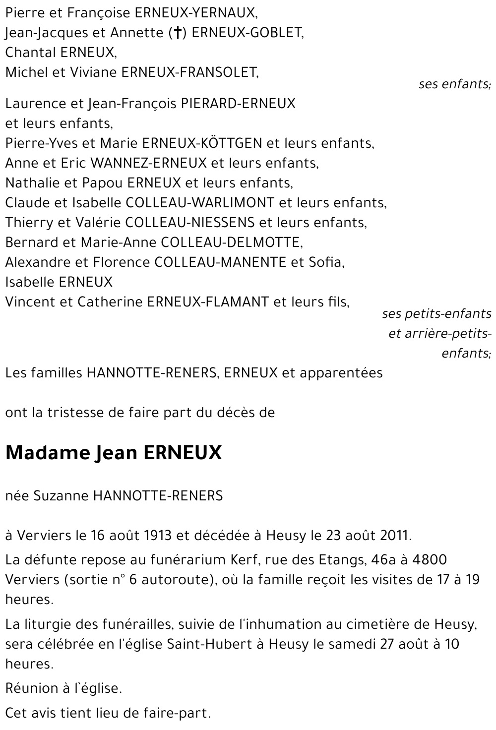 Suzanne HANNOTTE-RENERS