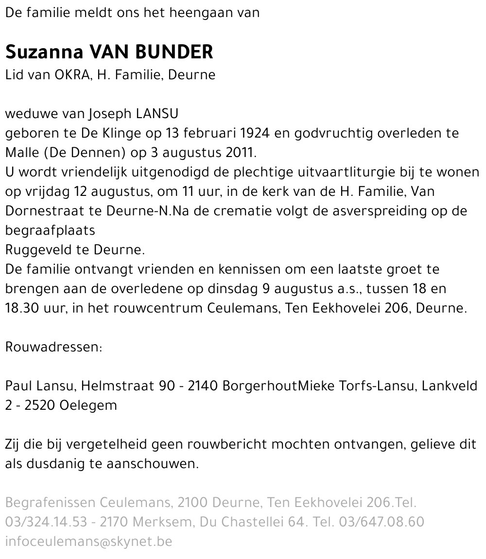 Suzanne Van Bunder
