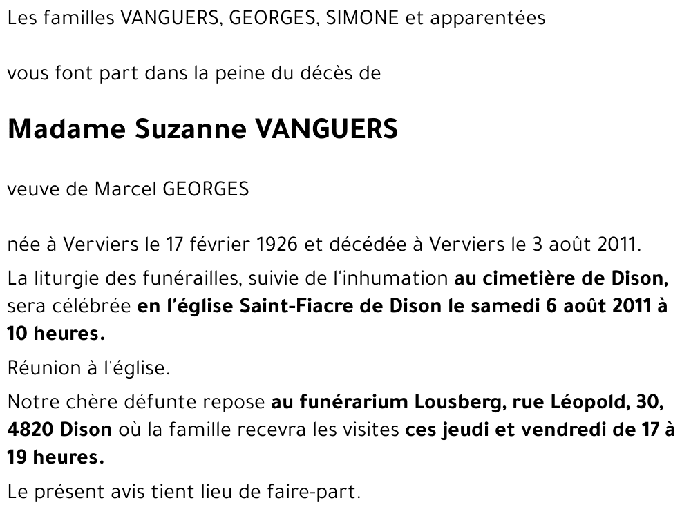 Suzanne VANGUERS