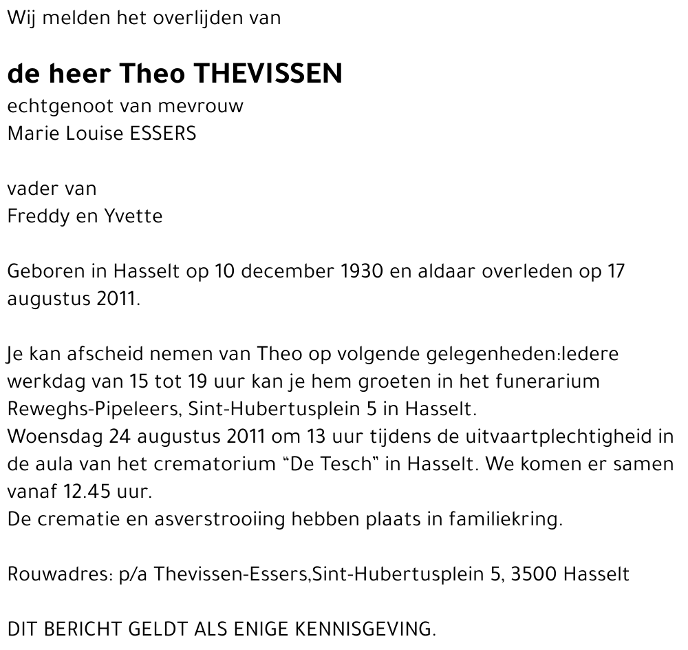 Theo Thevissen