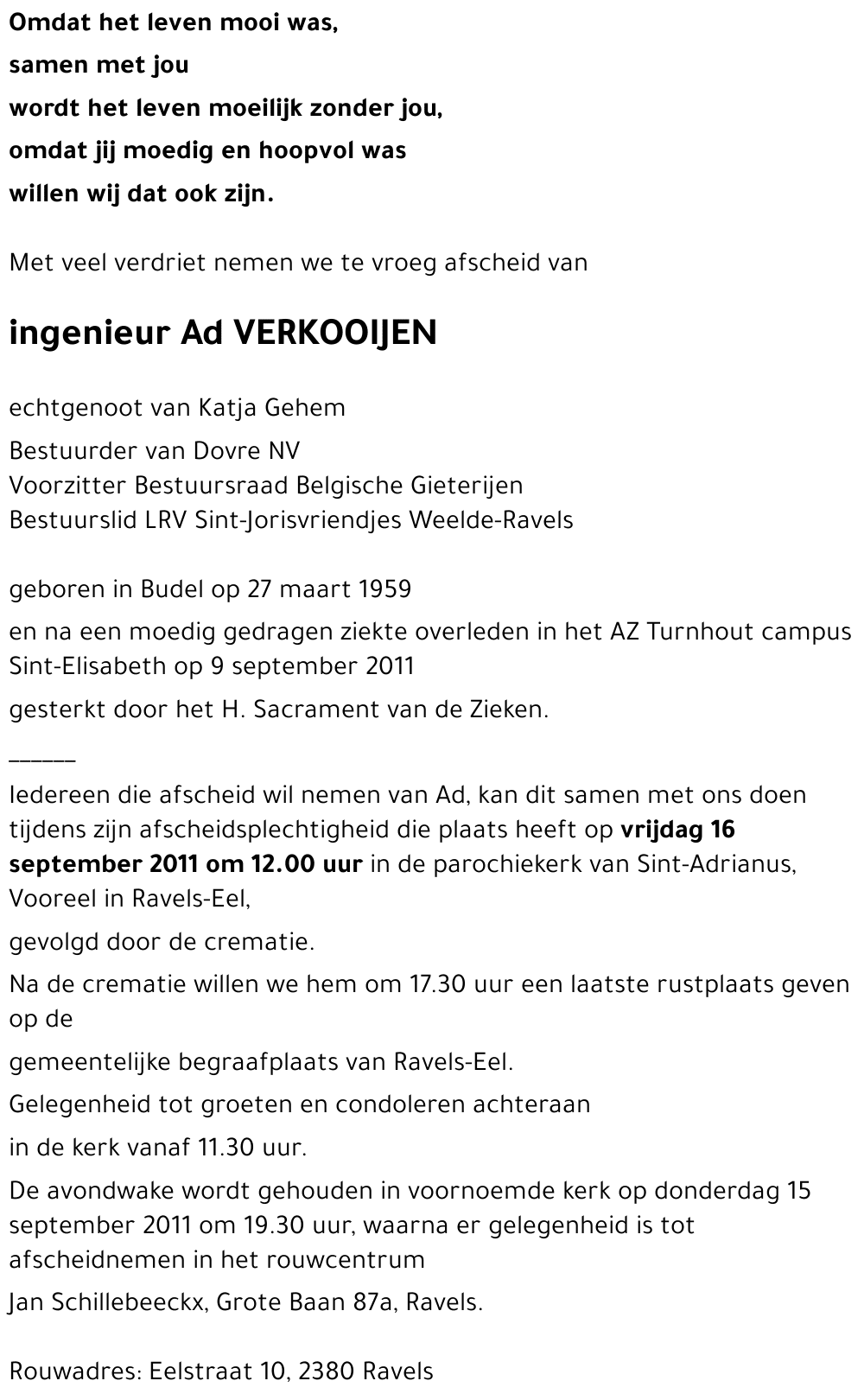 Ad VERKOOIJEN