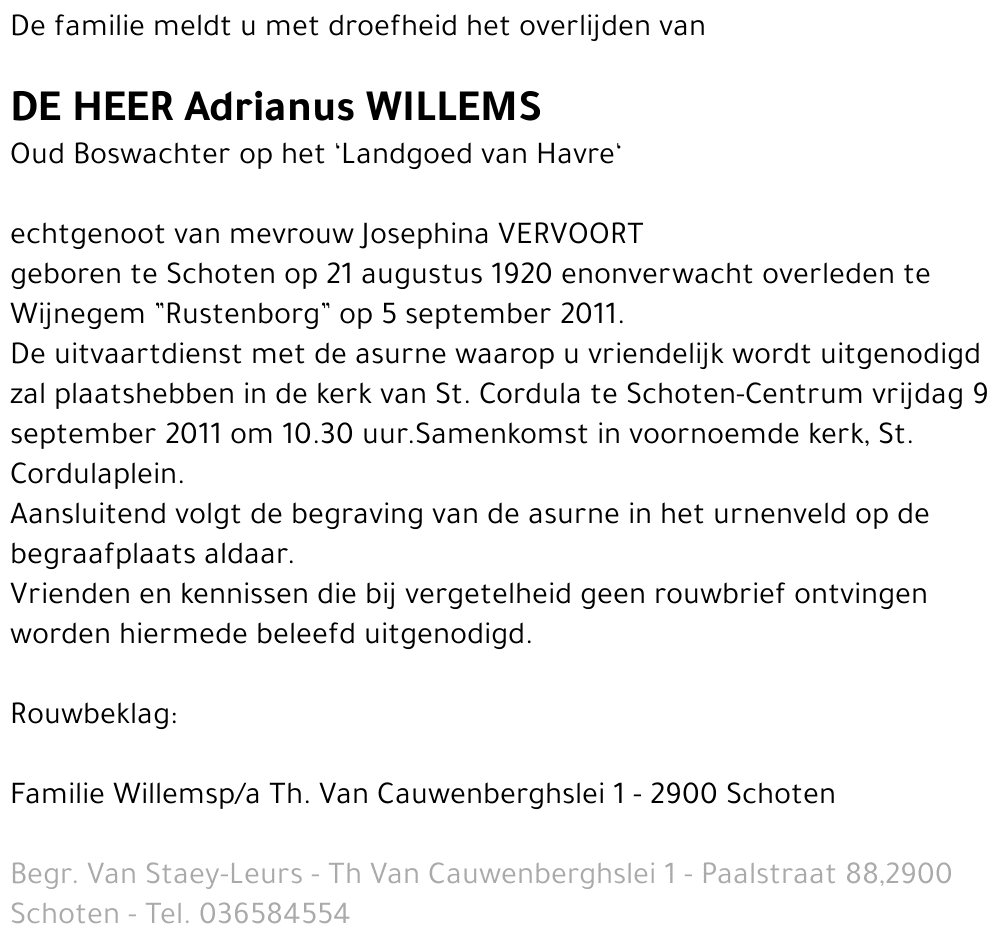 Adrianus Willems